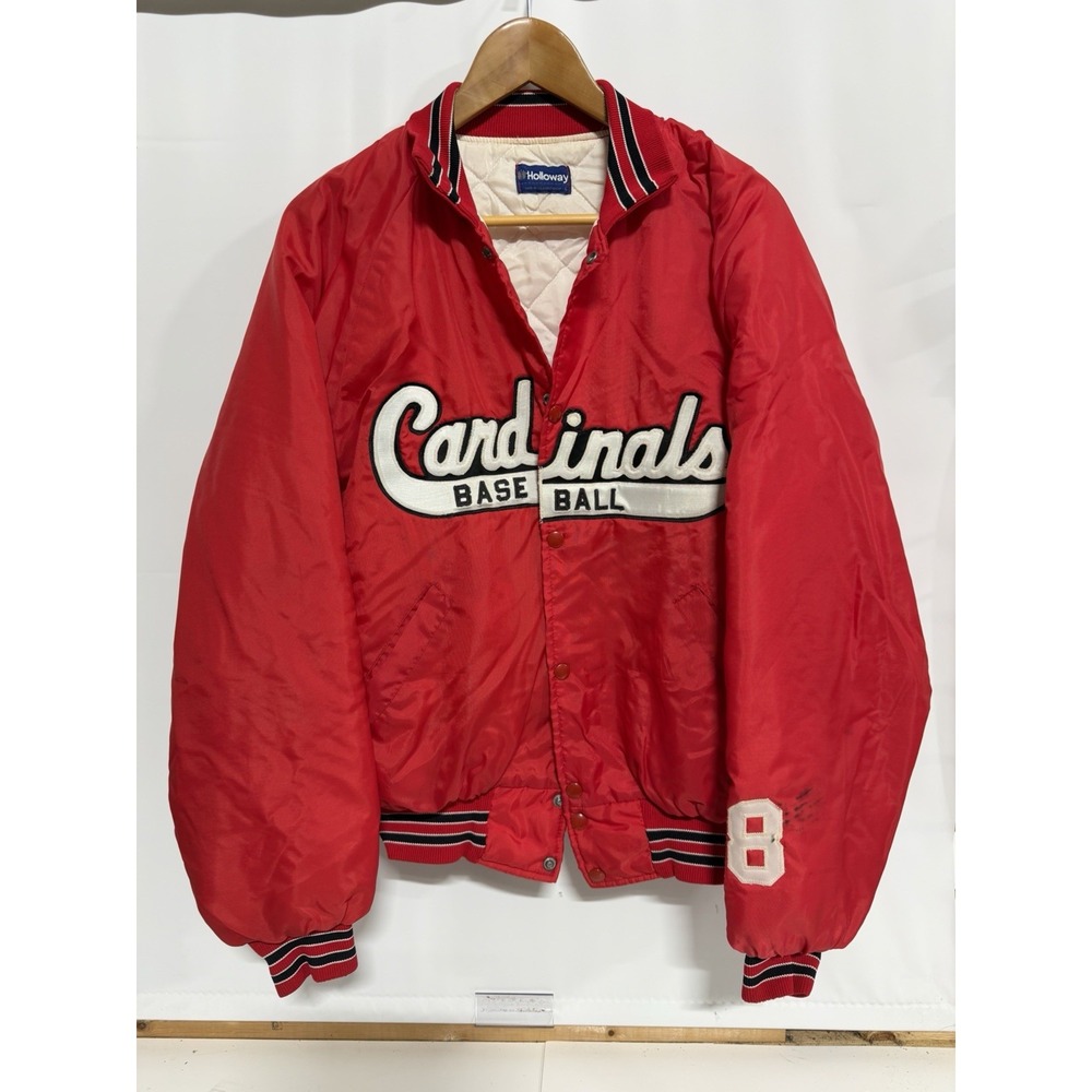 Vintage St. Louis Cardinals Majestic MLB Holloway Jacket Size L Fast Shipping